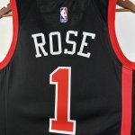 NBA 1 Rose Chicago Bulls 2024 city Maillot noir